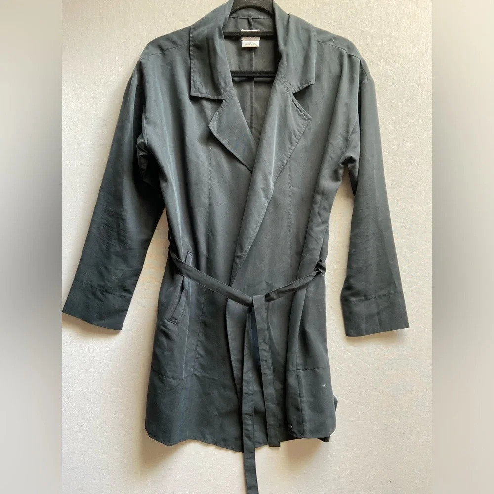 RVCA Belted Lightweight Modal Jacket Trench Coat S